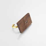 Patère patère patère créativité patère créativité simple style moderne noyer noir porte-manteau mural poinçonnage gratuit une