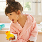 TD® canard de bain flottant bebe jaune enfant en silicone jouet douche piscine qui couine fait du bruit jeu fille garcon salle de ba