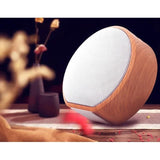 INN® Haut-parleur sans fil Grain de bois Audio Haut-parleur Bluetooth sans fil Bluetooth Audio Subwoofer Cadeau Grain de bois blanc