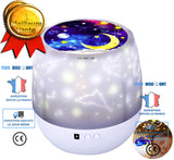 TD® Projecteur Lampe Enfant, Veilleuse Enfant 360° Rotation + 6 combinaisons à gradation, 5 Films Magie, lampe de projection pour Le