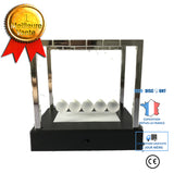 TD® Pendule Newton/2 cm Lumineux Sol en Verre/ Berceau Balance Ball pour PC Bureau Décoration Difficilement Cassable Solide.