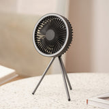 TD® Lampe à batterie longue durée chargeant un ventilateur de trésor ventilateur de trépied de camping en plein air portable trois-e