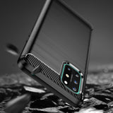 TD® Pour OnePlus 8T Coque de téléphone Motif en fibre de carbone Coque souple en silicone résistant aux chutes