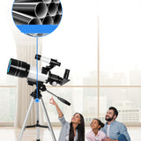 TD® 30070 télescope astronomique haute définition haute puissance argent édition standard cadeau pour enfants double usage ciel et t