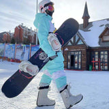 TD® Combinaison de ski combinée trois-en-un équipement de combinaison de neige pour snowboard en plein air pour femmes-L