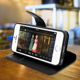 Convient pour iPhone 5S étui pour téléphone portable étui portefeuille flip portefeuille carte couverture de protection goutt