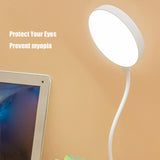 TD® Lampe de bureau LED clip protection yeux lampe de nuit chambre chevet décoration intérieur blanc commutation toucher lithium