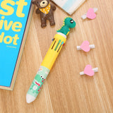 TD® Papeterie créative stylo à bille dix couleurs dessin animé couleur graffiti stylo fille coeur multicolore presse stylo à bille