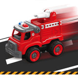 TD® Jouet de voiture pour enfants Jouet éducatif anti-chute multifonctionnel détachable Ensemble de camion de pompiers d'ingénierie