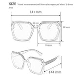 TD® Nouvelles lunettes de mode européennes et américaines lunettes de soleil à grand cadre ombrageant les lunettes de soleil pour fe