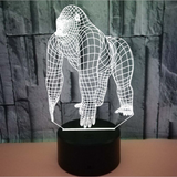 TD® Le nouveau chimpanzé coloré veilleuse 3D colorée tactile télécommande LED lampe de table stéréo visuelle