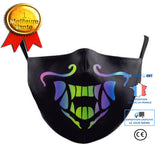 TD® Masques imprimés sur le thème de Noël en soie glacée lavables masques lavables réutilisables anti-poussière et respirants