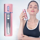 TD® Brumisateur d'eau jardin terrasse cheveux visage Faciale Rechargeable Humidificateur de beauté Hydratante USB Portable Lumière L