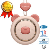 INN® Ventilateur mignon animal de compagnie suspendu cou mini ventilateur de charge USB portable étudiant fille enfant pas de fan de