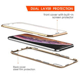TD®  Convient pour Apple iPhone12 double face en verre haute définition  Magneto étui de portable étui magnétique rouge