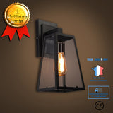 TD® Applique murale led applique chambre rétro applique murale café restaurant créatif applique murale intérieure applique trapézoïd