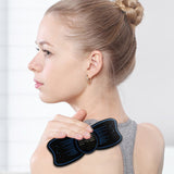 TD® Autocollants intelligents de massage cervical masseur d'épaule et de cou EMS mini masseur cervical à domicile