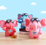 TD® Elephant Bleu Tirelire Cartoon Saving Pot Boîte Kid cadeau Home Decor Tirelire Cartoon Elephant Tirelire