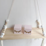TD® Style nordique perles en bois étagère décoration chambre d'enfant étagère murale balançoire flottante corde étagère