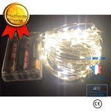 TD® Guirlande lumineuse Led avec fil de cuivre à piles 3AA petite guirlande lumineuse color