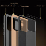 TD® Coque de téléphone Samsung Galaxy S20+ Coque de téléphone anti-collision Couverture de bord doré galvanisé