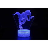 TD® Lampe optique poser décoratif tactile 7 couleurs illusion optique - modèle T-Rex - faible consommation câble USB ou 3 piles AAA