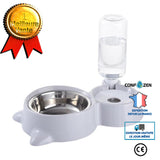 Amovible chat de compagnie coin gamelle pour chien distributeur d'eau en plastique bol à boire animaux fournitures a