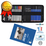 Ensemble de peinture 40 pièces crayons couleur solubles dans l'eau ensemble de peinture étudiant art peinture kit A5 carnet c