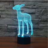 TD® Cerf 3 lumières colorées lumières tactiles 3D colorées