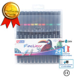 Ensemble de stylo aquarelle 24 couleurs, stylo ligne, pointe souple, stylo aquarelle, art pour enfants, stylo à peinture, aqu