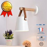 TD® Applique Murale Led En Bois Lit Lampe De Chevet Veilleuse Moderne Abat-jour Nordic Home Decor (blanc) - 249954 Blanc