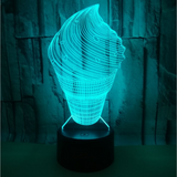 TD® Nouvelle Crème Glacée 3D Coloré Petite Lampe De Table Tactile Cadeau Glace Qilin Coloré 3D Nuit Lumière 3D Atmosphère Petite ☀67