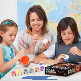 TD® Cadeau créatif pour enfants système solaire peinture couleur peinture jouet fait à la main modèle d'univers lumineux