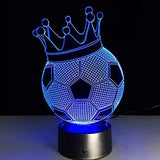 TD® Lampe optique poser décoratif tactile 7 couleur illusion optique modèle football King - faible consommation câble USB 3 piles AA