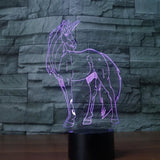 TD® Lampe optique poser décoratif tactile 7 couleurs illusion optique - modèle licorne - faible consommation câble USB ou 3 piles AA