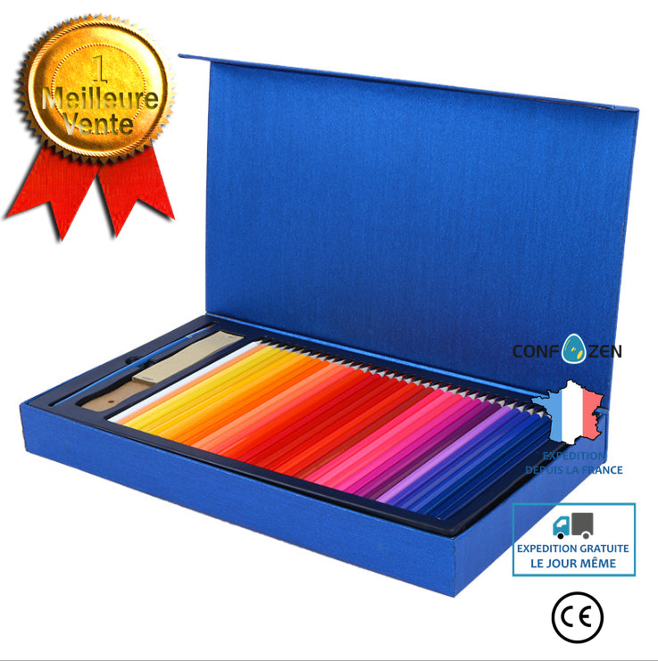 Ensemble de peinture soluble dans l'eau 72 plomb de couleur 121 pièces ensemble de crayons de couleur croquis outils de dessi