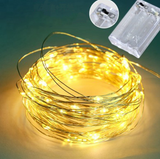 TD® Guirlande lumineuse Led avec fil de cuivre à piles 3AA petite guirlande lumineuse colo - Modèle: Warm White 2M 20LED  - MILEDCA1