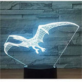 TD® 3D Optique LED Veilleuse 3D LED Night Light Dinosaure Pterosaur Venez avec 7 couleurs de lumière pour la décoration de la maison
