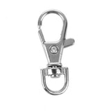 TD® Lot de 100 mousquetons à porte-clefs accrocher porte clé acier inoxydable pour figurine travaux couleur argenté grande qualité