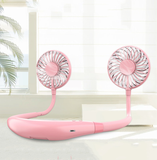 INN® [rose foncé] Mini ventilateur portatif réglable main libre tour de cou usb