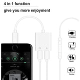 TD® Adaptateur 2 en 1/ Double Ports / Casque Chargeur Convertisseur Compatible pour Apple iPhone X - 8 Plus - 8 - 7 Plus - 7