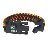INN® Bracelet de survie d'aventure en plein air Bracelet de survie tissé à la main en parapluie Bracelet infrarouge multifonctionnel