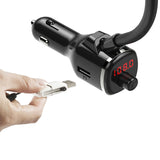 TD® Voiture sans fil bluetooth mp3 lecteur double port charge USB voiture bluetooth mains libres transmetteur fm smartphone support