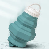 TD® Gobelet à eau de sport de 500 ml, bouteille d'eau pliante en silicone, bouteille d'eau comprimée portable de grande capacité