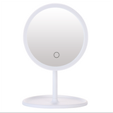 INN® Miroir de maquillage Bluetooth Smart LED Miroir maquillage Blanc Miroir de maquillage Étudiant Dortoir Miroir Simple Portable C