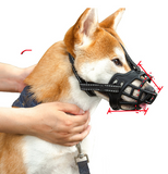 Masque pour animaux de compagnie anti-morsure et anti-aboiement couvre-bouche de chien maille taille réglable couvre-bouche d