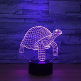 TD® Lampe optique poser décoratif tactile 7 couleurs illusion optique - modèle tortue - faible consommation câble USB ou 3 piles AAA