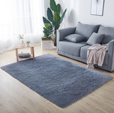 TD® GOGOLOVING Tapis de Salon Shaggy 200 x 300cm Gris Argent
