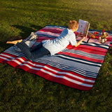 TD® Tapis de pique-nique extérieur Portable Camping tapis de plage étanche à l'humidité Plaid plage herbe sortie Polyester tapis