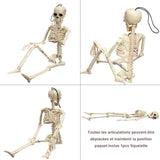 TD® Lot de 3 Squelette Halloween Plastique /Décoration Suspendu Effrayant/ Fête à Thème/ Déco Halloween Accessoires en 40 X 10 cm